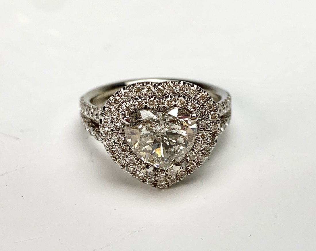 2.05 Ct Heart Shaped Diamond Ring (1 of 3)