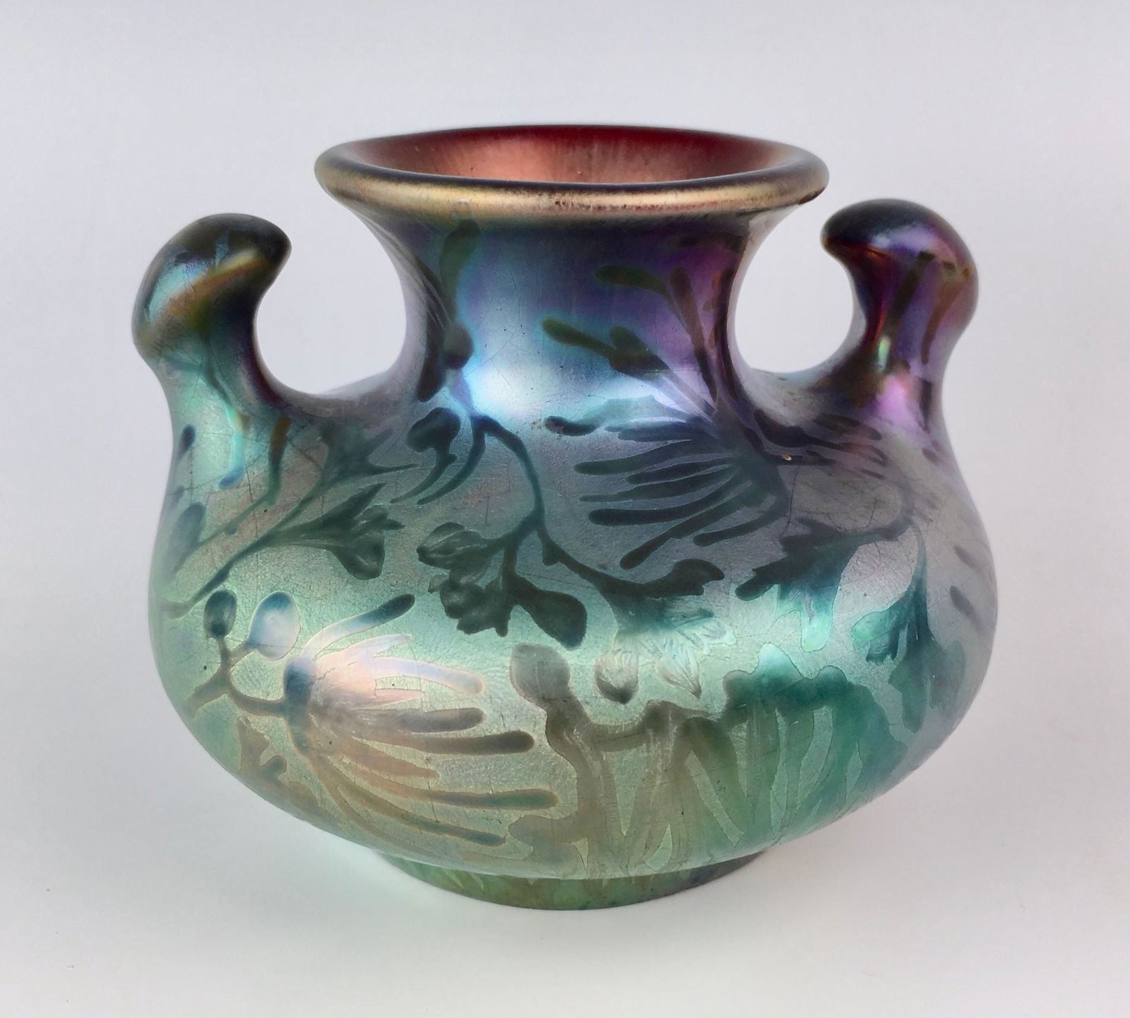 Weller Sicard Pottery Vase with Handles (1 of 8)