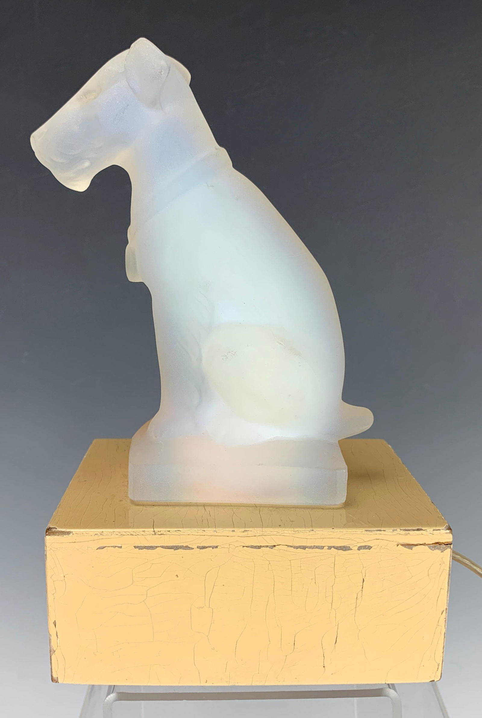 Art Deco Opalescent Glass "Schnauzer" Night Light (1 of 3)