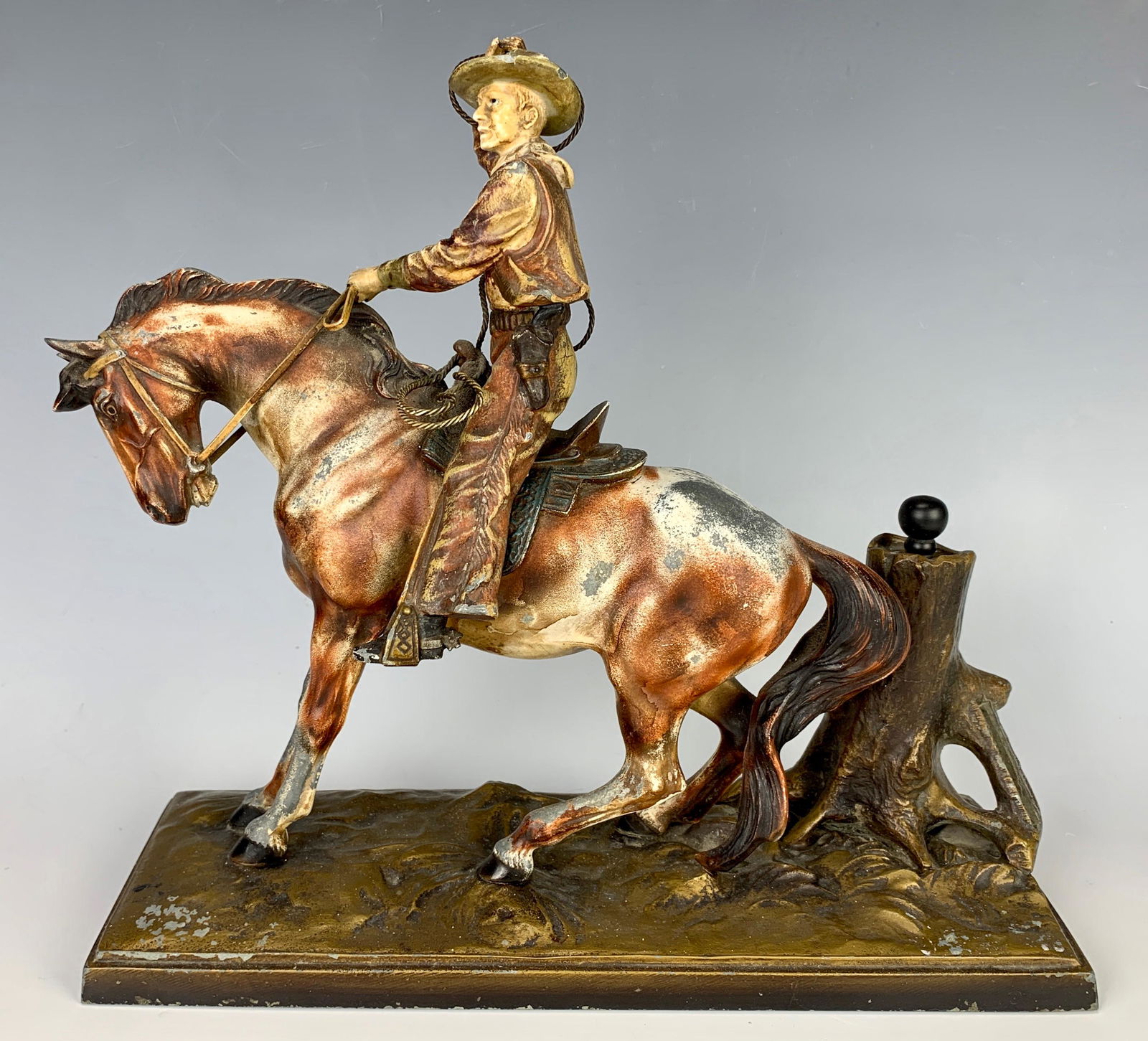 Austrian Painted Metal Antique Cigar Lighter (1 of 2)