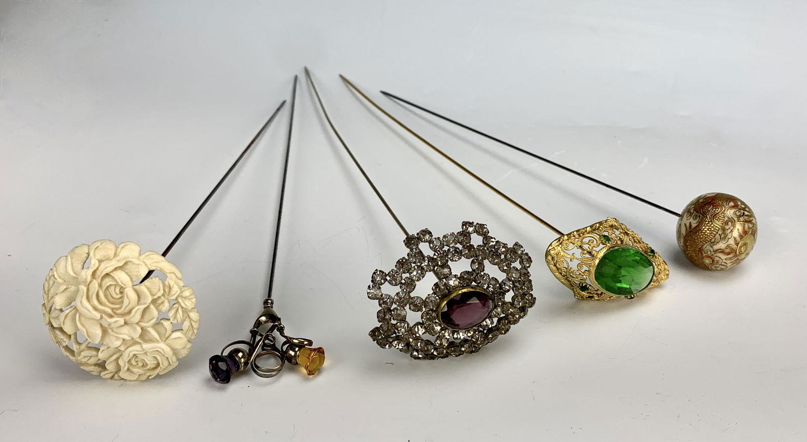 Group of 5 Antique Hatpins (1 of 4)