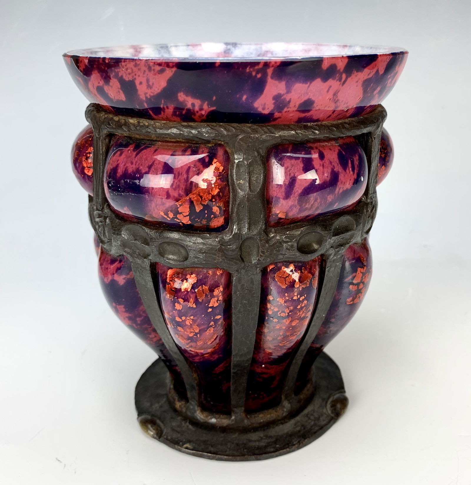 Daum Nancy & Majorelle Iron Blowout Vase (1 of 6)