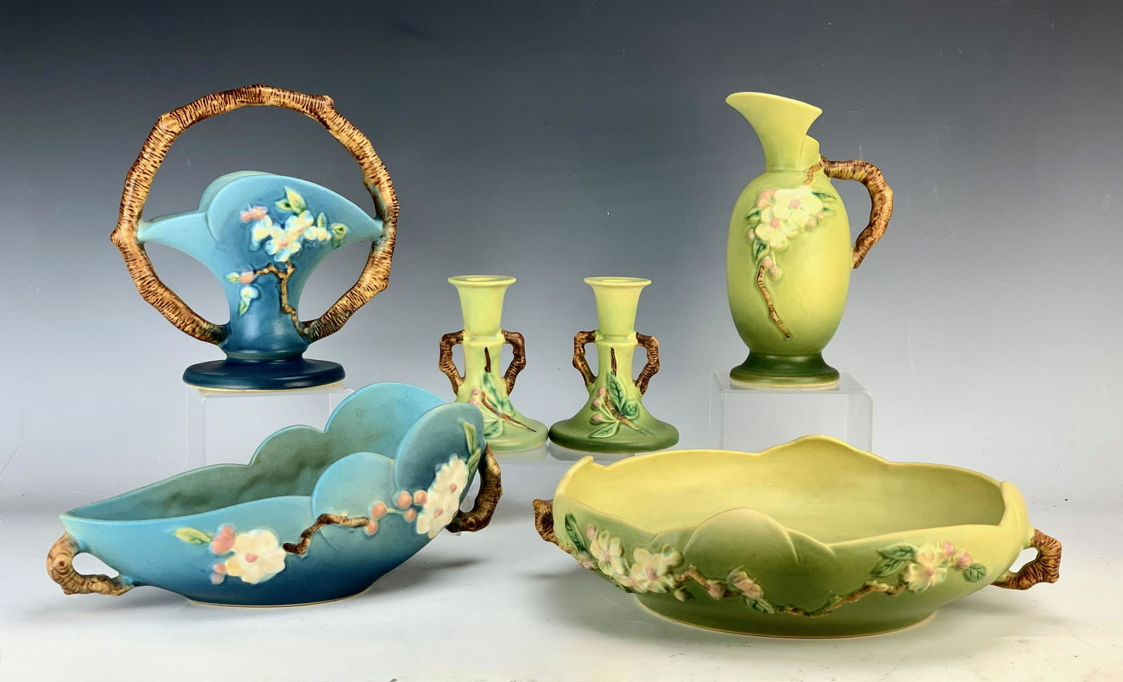 Group of 6 Roseville "Apple Blossom" Pottery (1 of 7)