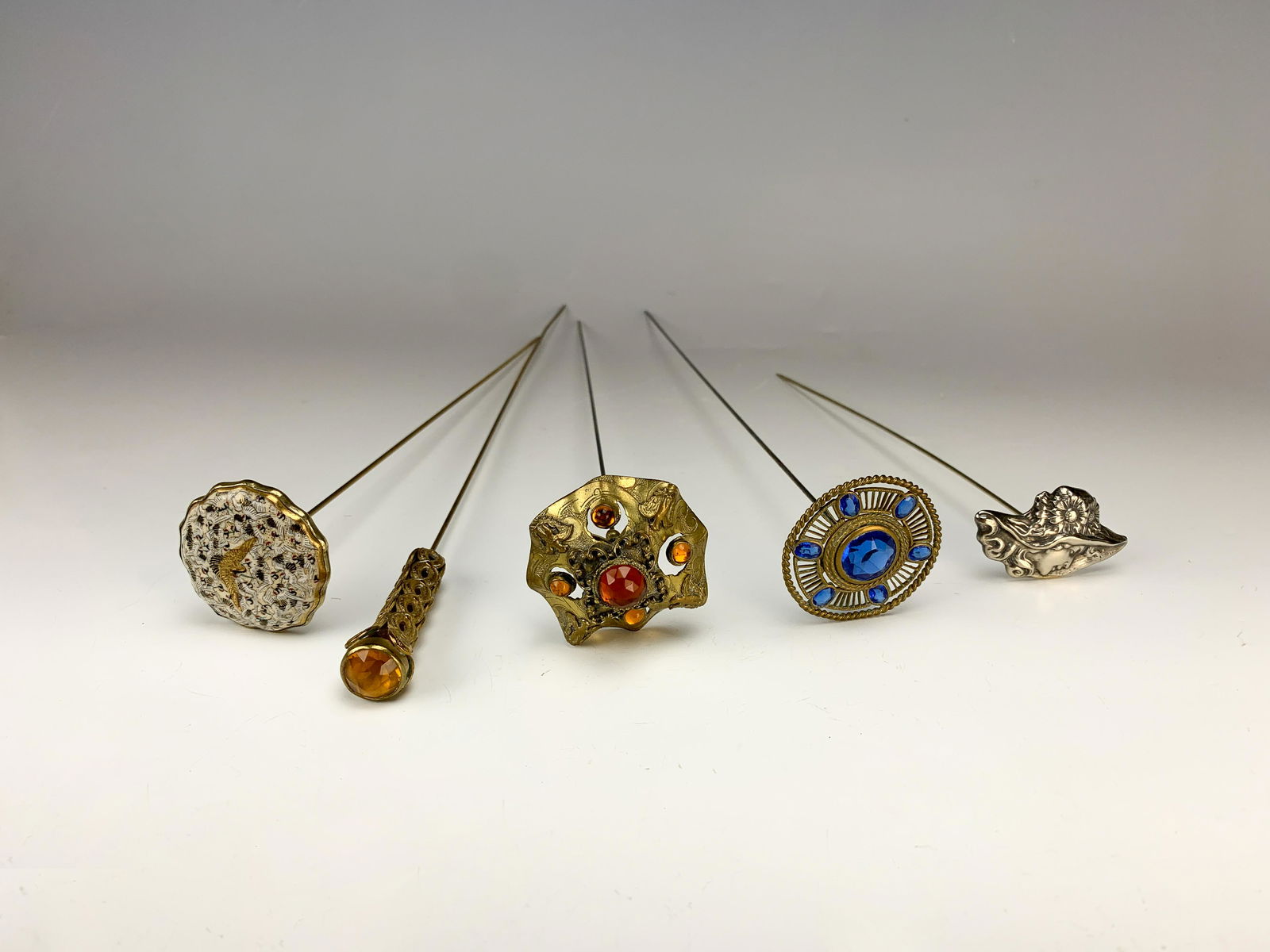 Group of 5 Antique Hatpins (1 of 6)