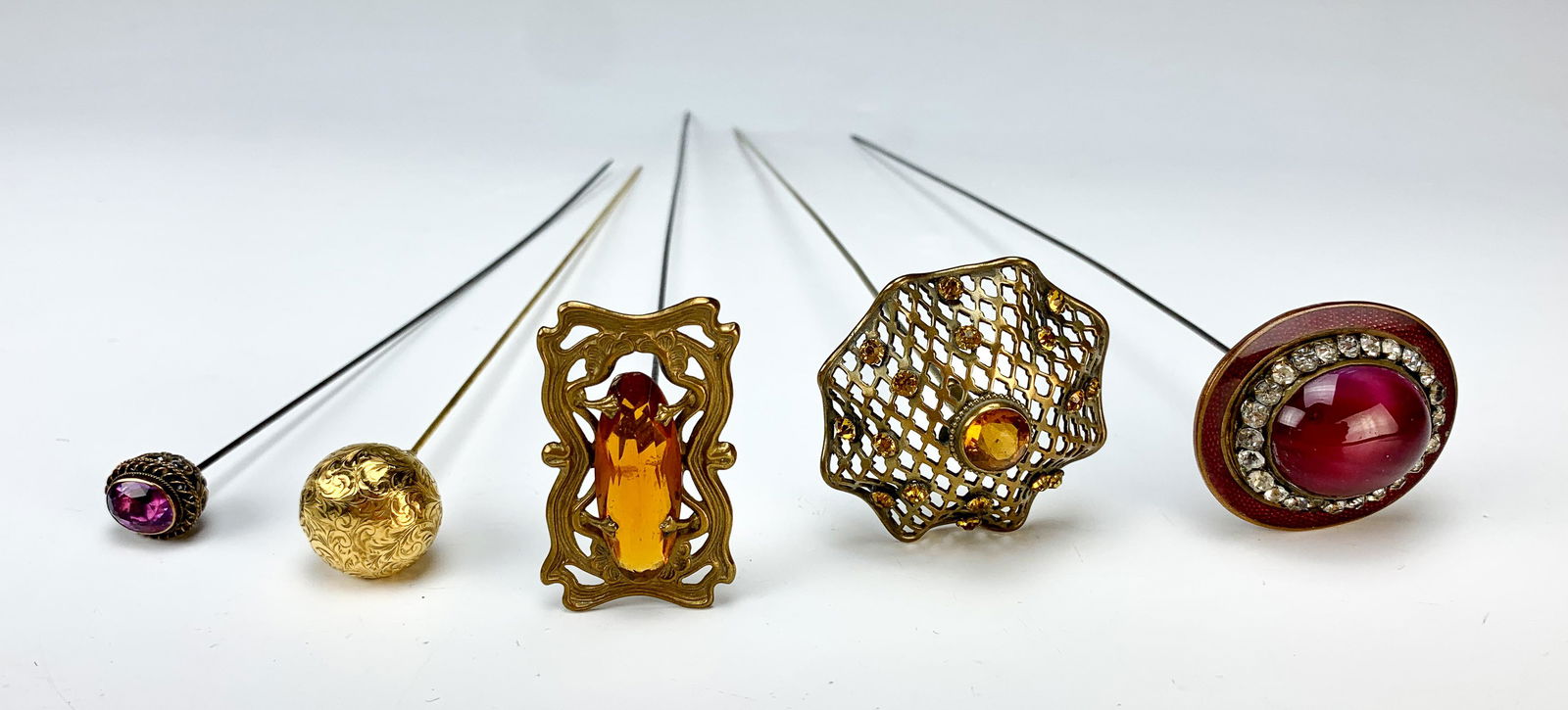 Group of 5 Antique Hatpins (1 of 4)