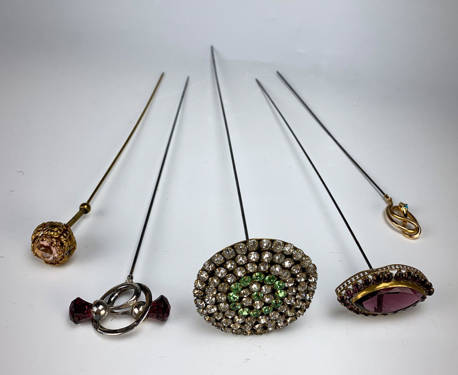 Group of 5 Antique Hatpins (1 of 6)