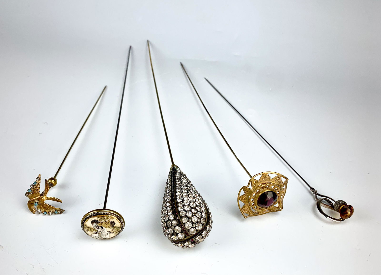 Group of 5 Antique Hatpins (1 of 4)