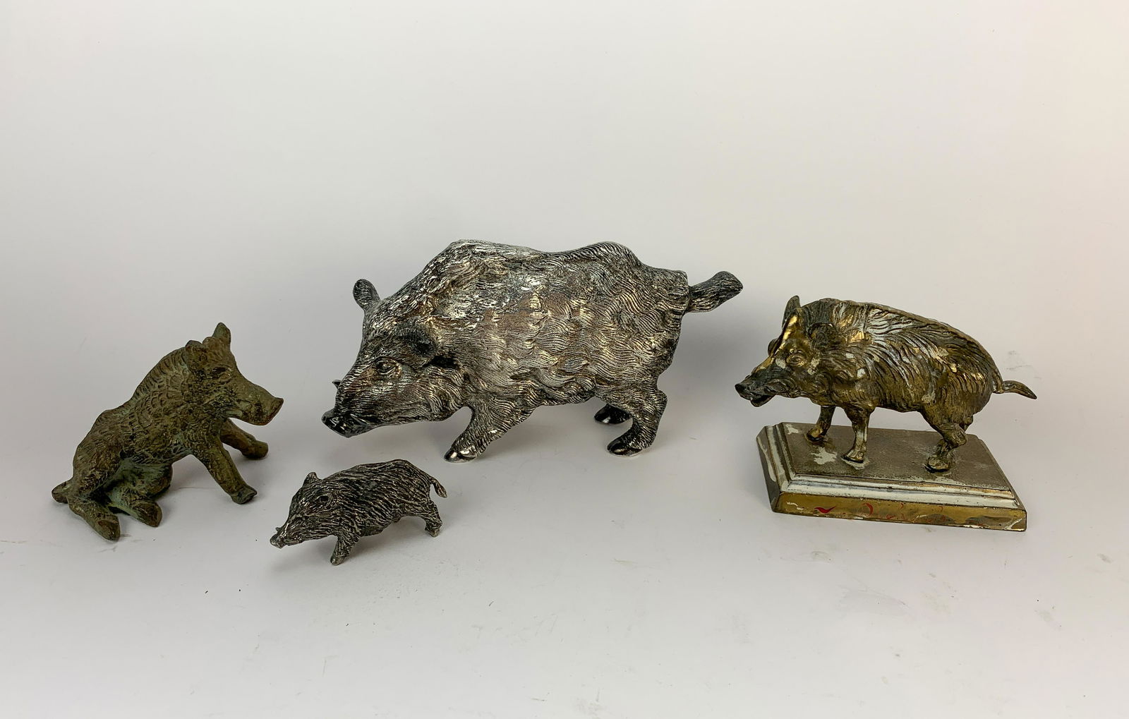 Group of 4 Antique Boar Figurines (1 of 2)