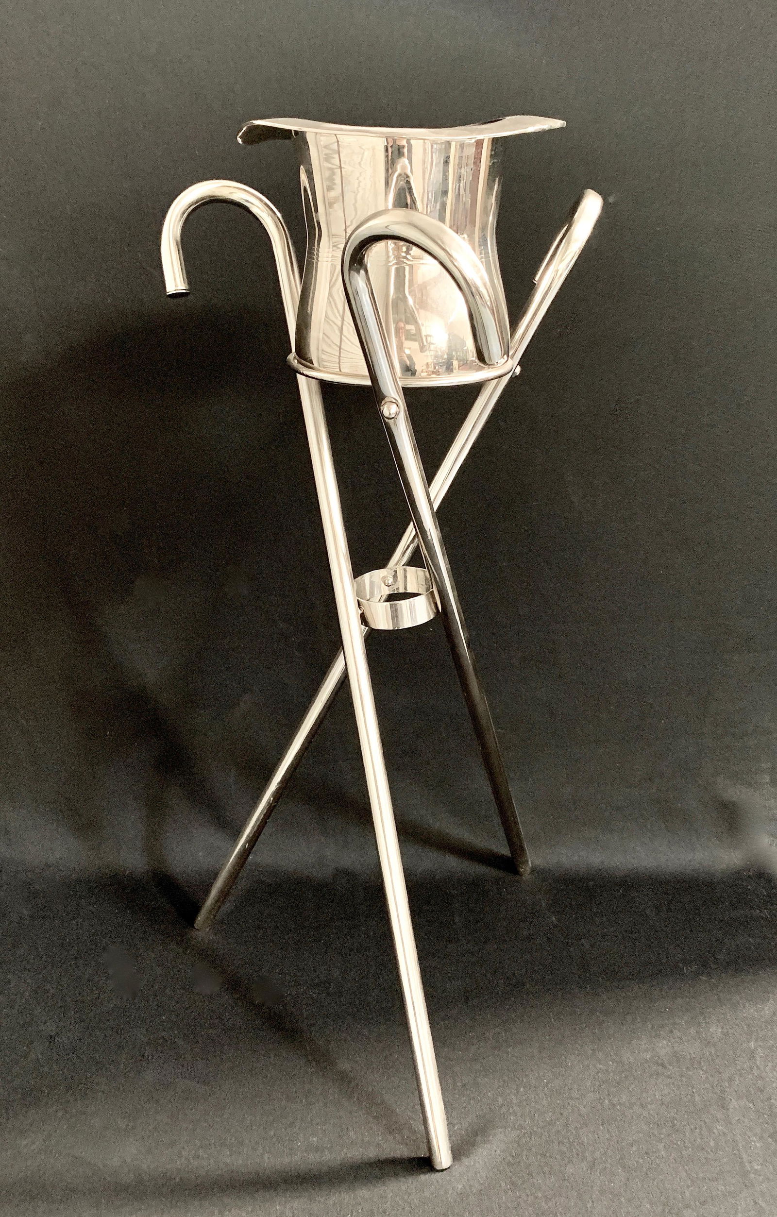 Silver Plate Top Hat Champagne Ice Bucket (1 of 2)