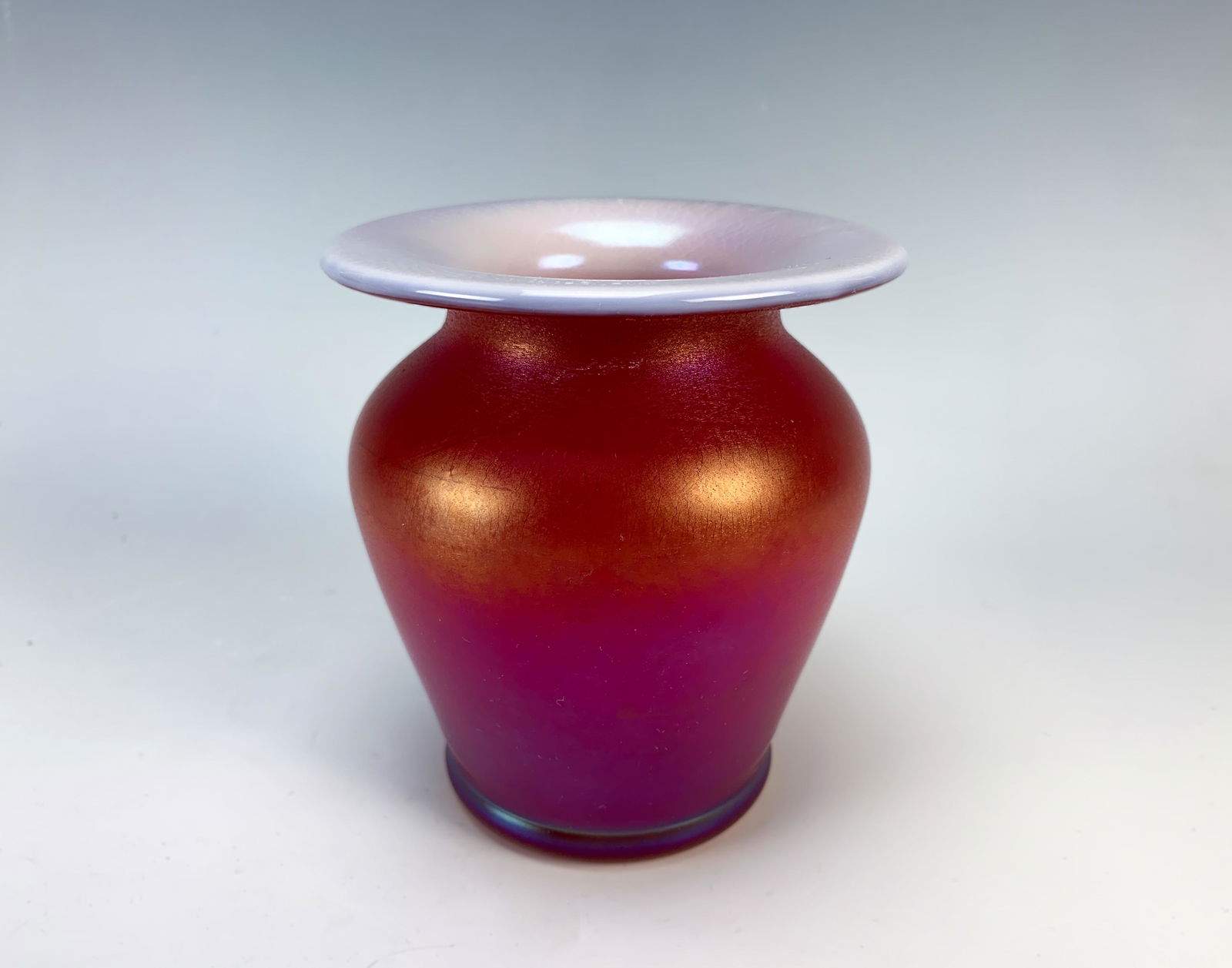 Red Iridescent Vase by Poschinger from Bavaria (1 of 3)
