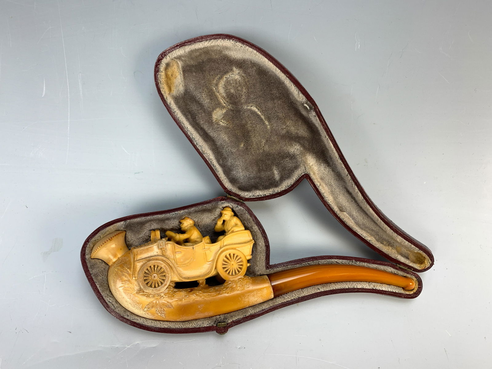 Rare Early 1900's Automobile Meerschaum Pipe (1 of 4)