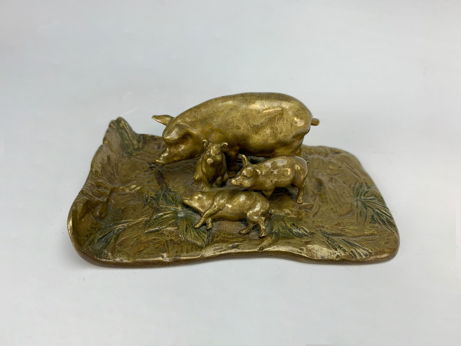 Signed Bergman Bronze "Family of Pigs" (1 of 6)