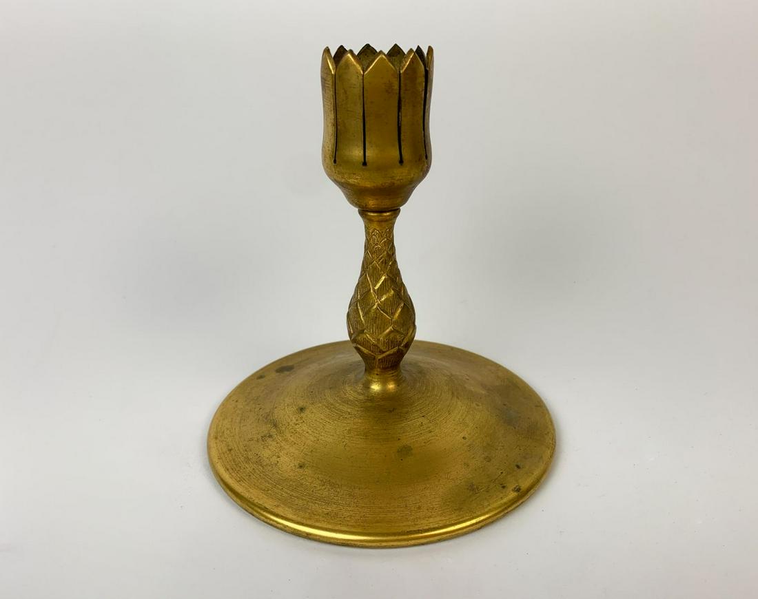 Signed Tiffany Studios Bronze Vase Base (1 of 4)