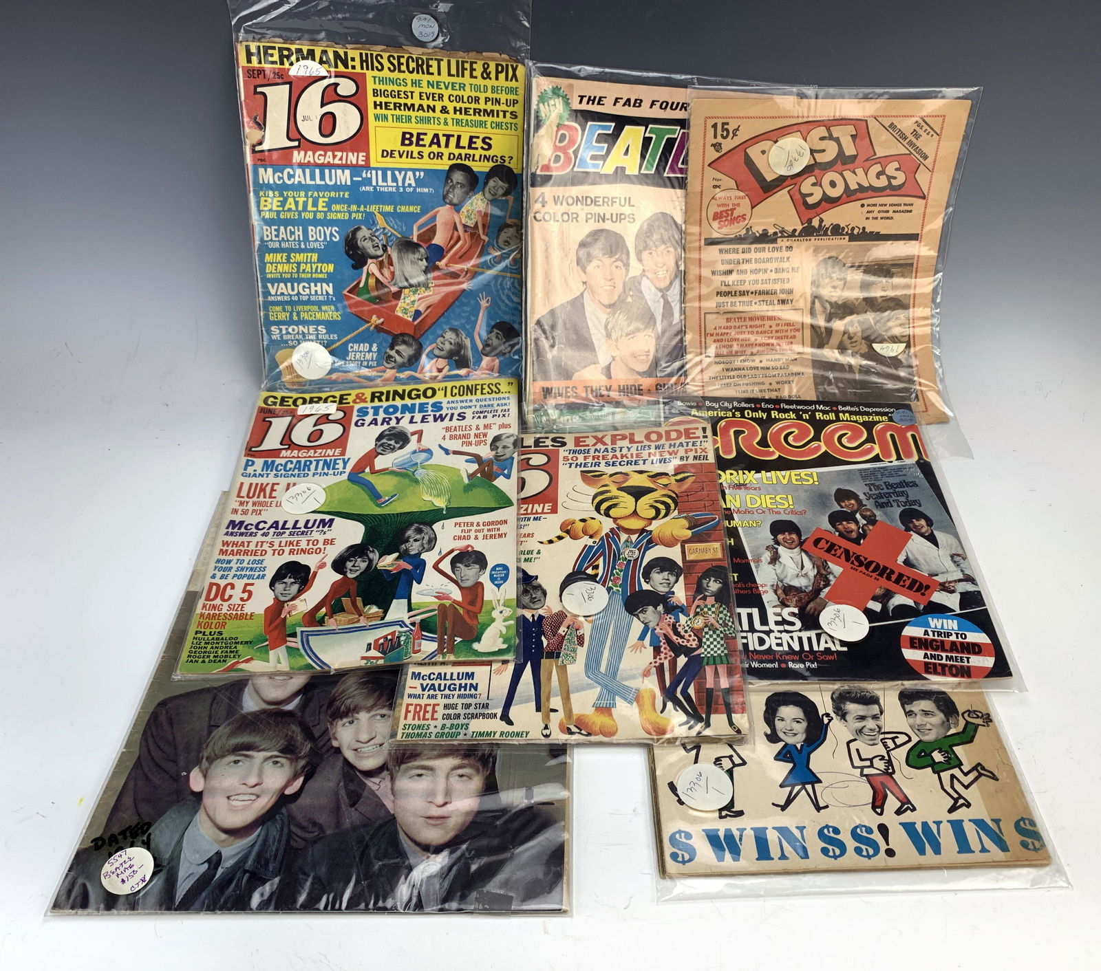 Group of 8 Vintage Beatles Magazines (1 of 1)