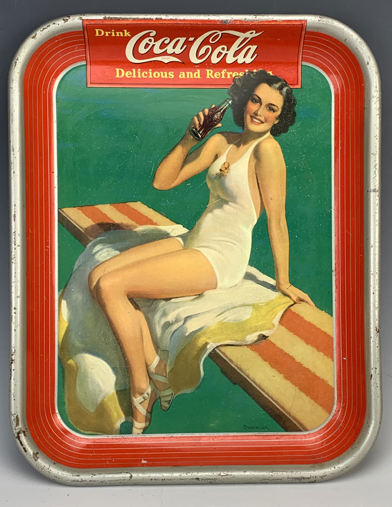 Vintage Coca-Cola Tray C1939 (1 of 1)
