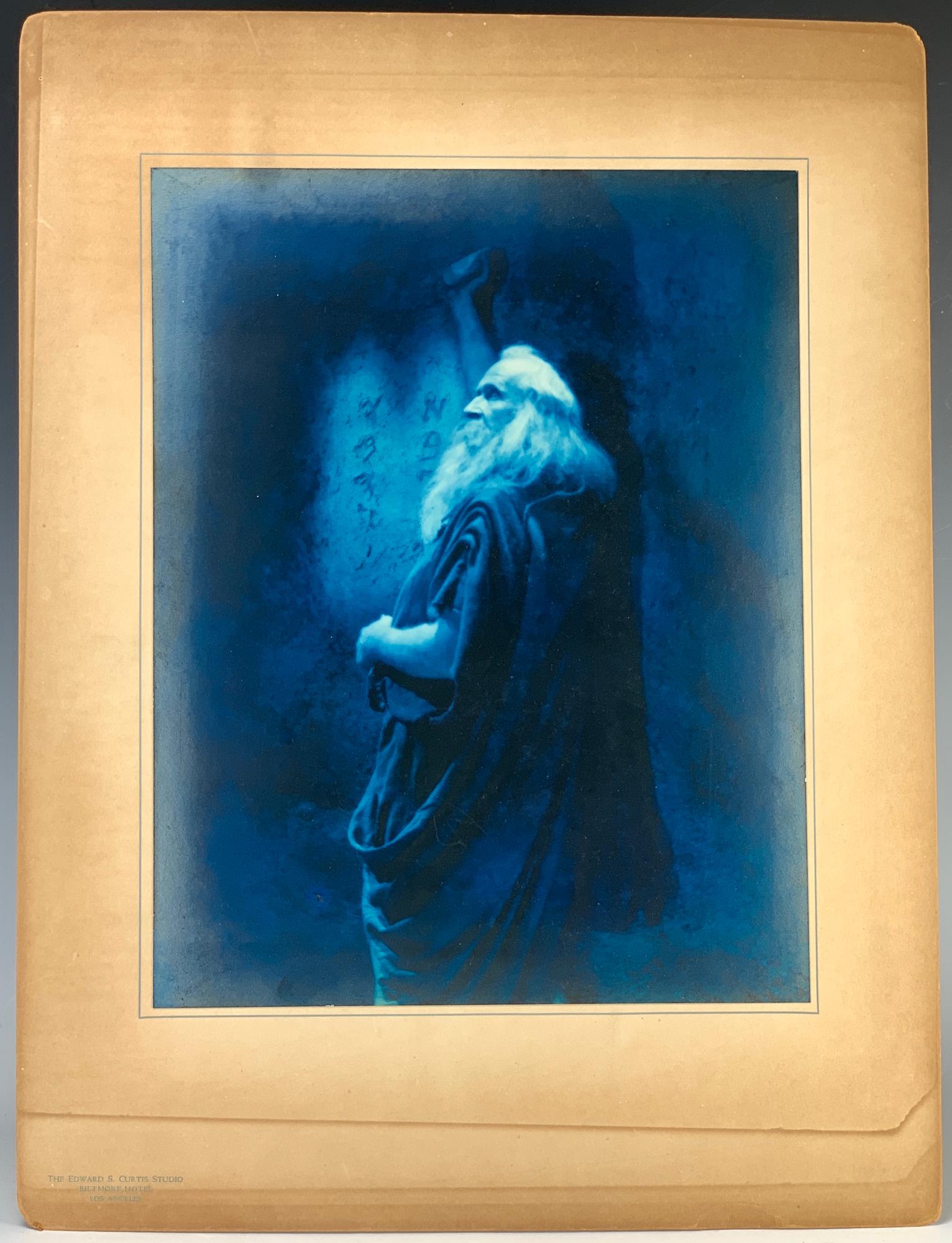 E. Curtis Blue Tone of Moses with 10 Commandments (1 of 3)