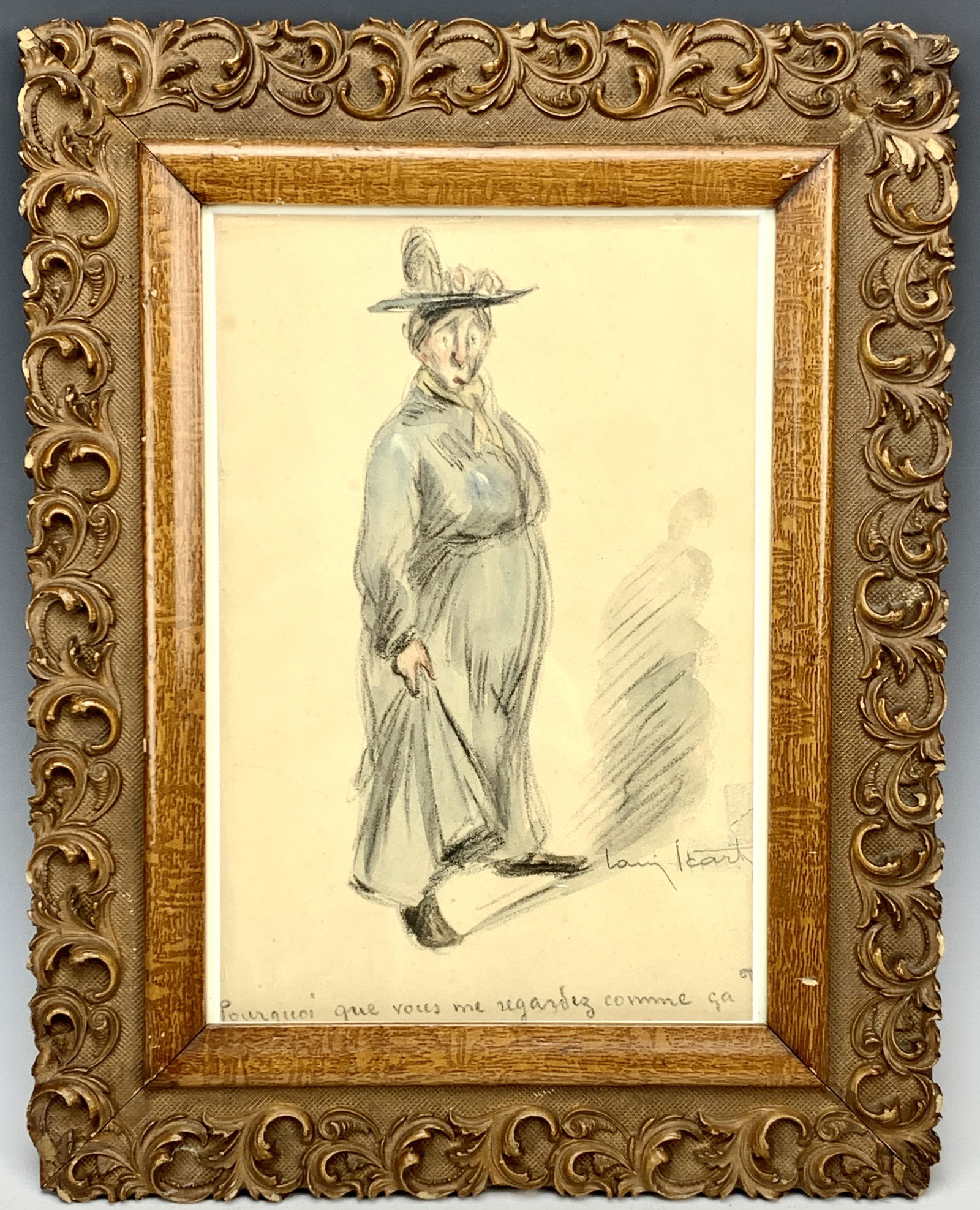 Signed Louis Icart (1888-1950) Original Drawing (1 of 4)