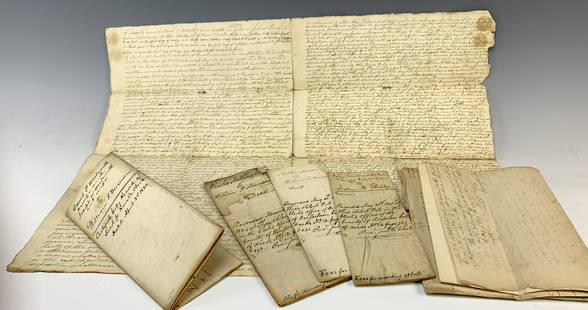 Group of Indentures from Rennselaer & Schodack Co.: Circa 1825. Offering several indentures from the Rennselaer & Schodack Co., names like John White, Abraham Van Huesen, Mary Doughtery, Nancy Doughry, Charles Doughry, R. Woodworth, William Munson. Som