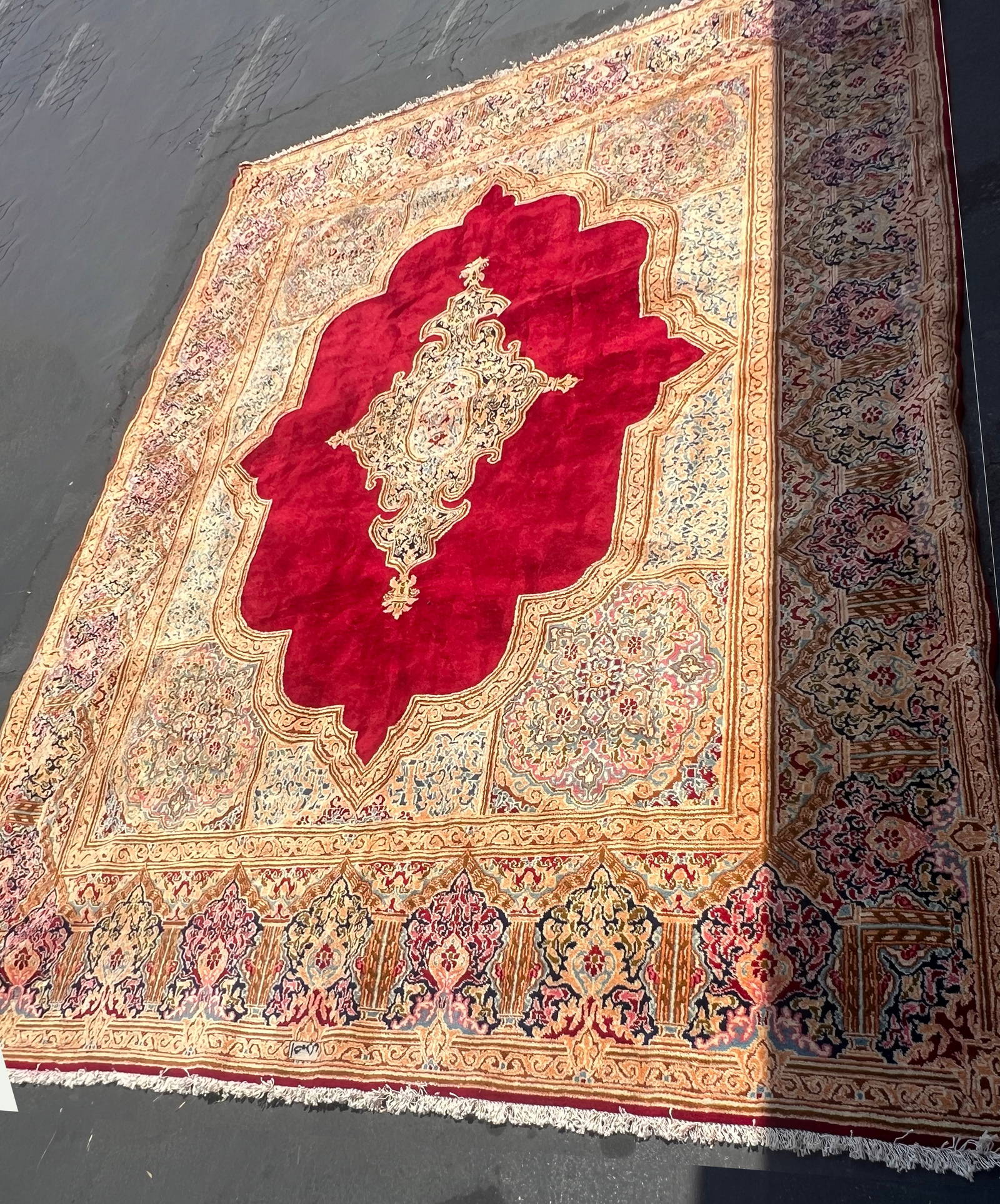 Antique Signed Kerman Persian Rug Auction