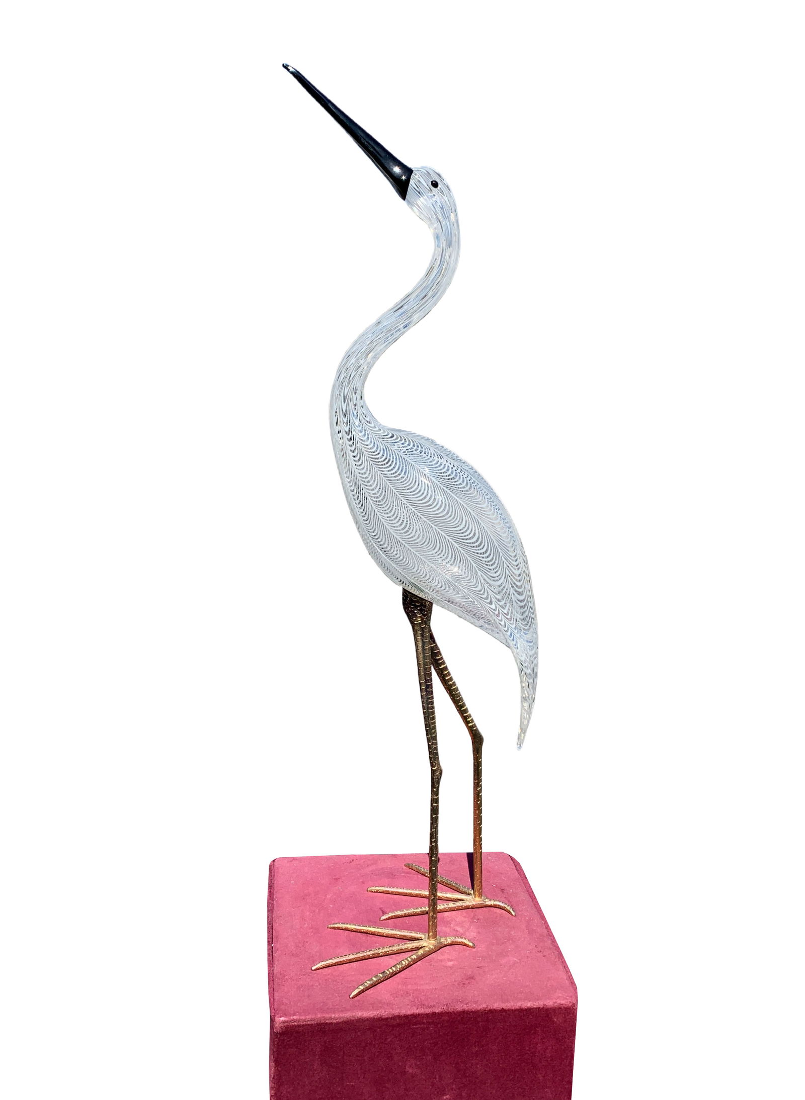 Oversized Licio Zanetti Murano Glass Crane (1 of 3)