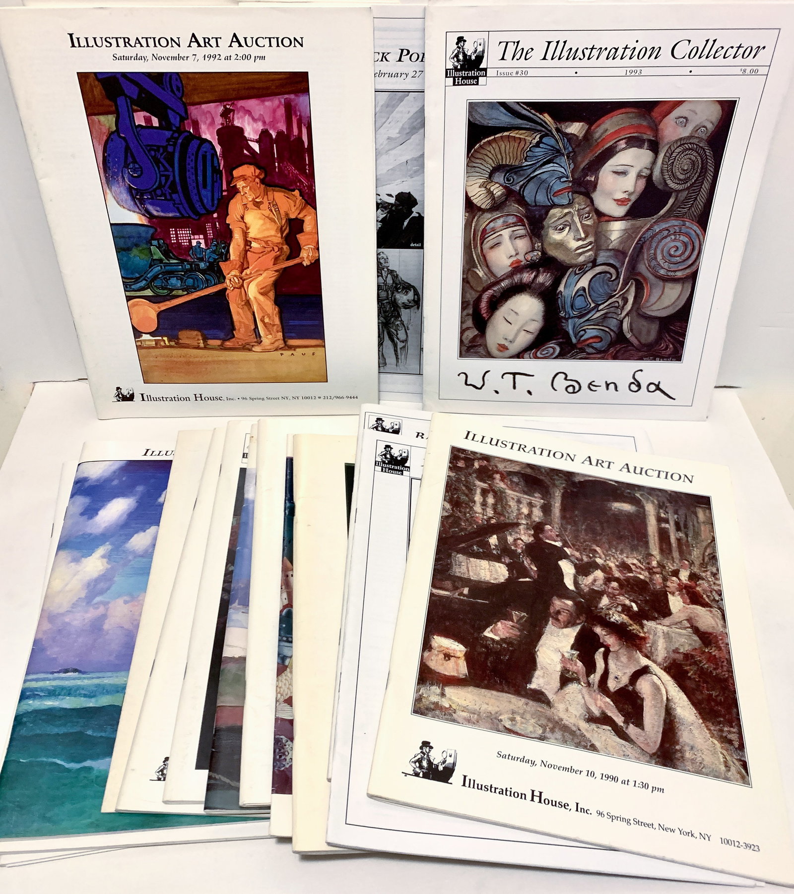 Illustration House Auction Catalogs 1990's: Illustration House Auction Catalogs 1990's. Most with price results.