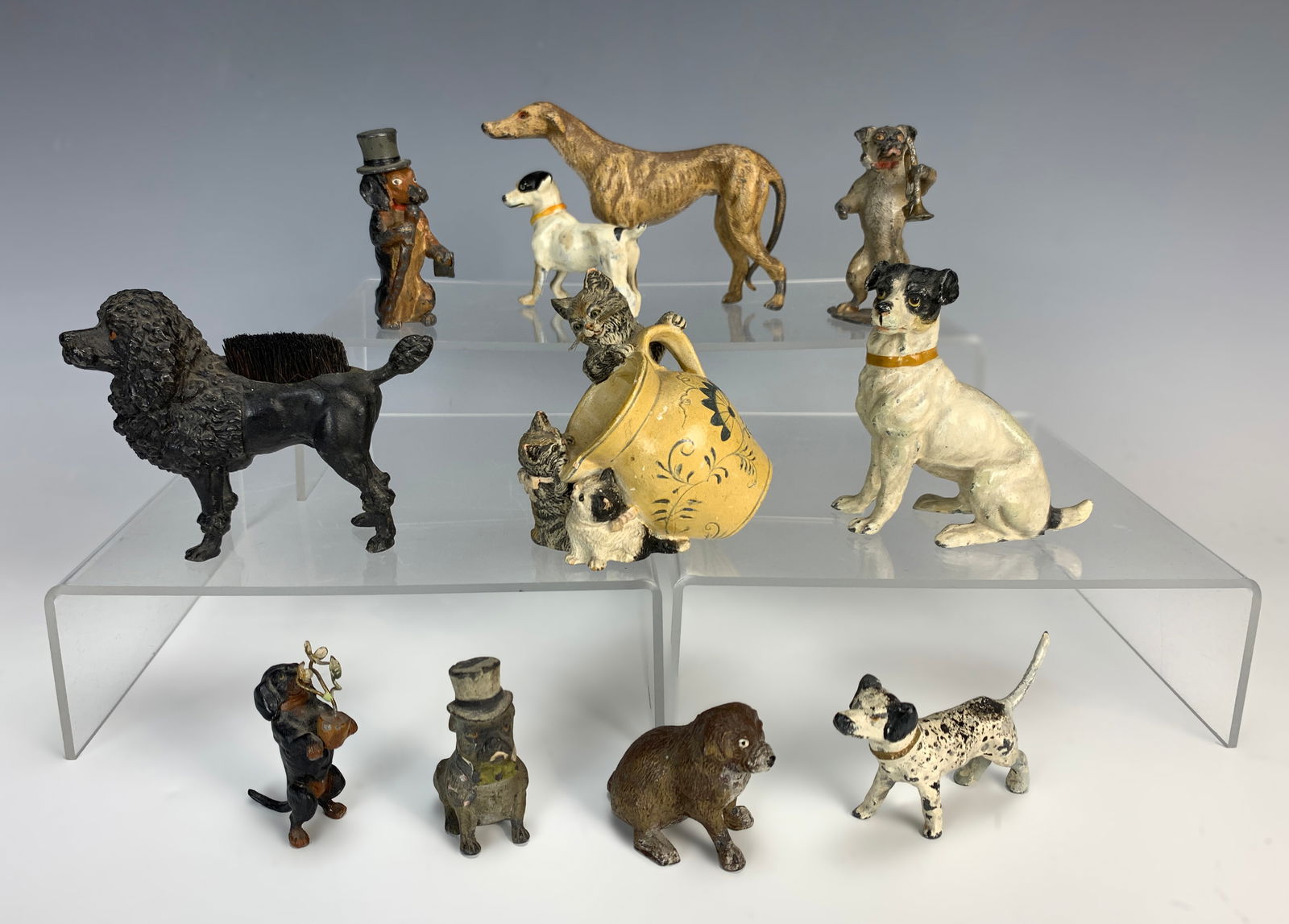 Collection of 10 Cold Painted Antique Figurines (1 of 4)