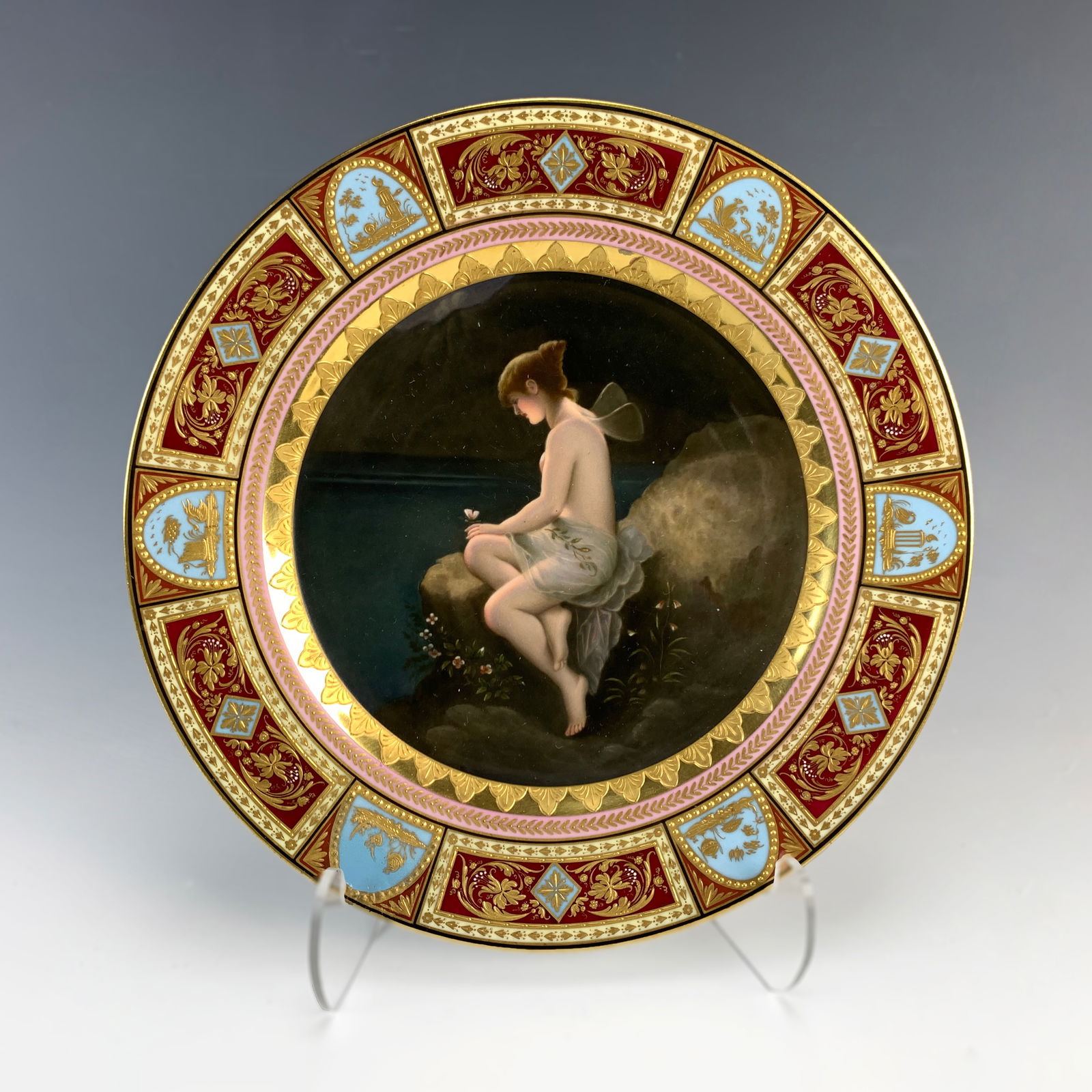 Royal Vienna Painted "Psyche" Porcelain Plate (1 of 2)