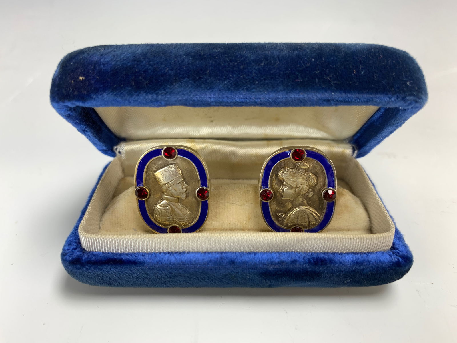 Pair Russian Silver & Enamel Cuff Links (1 of 5)