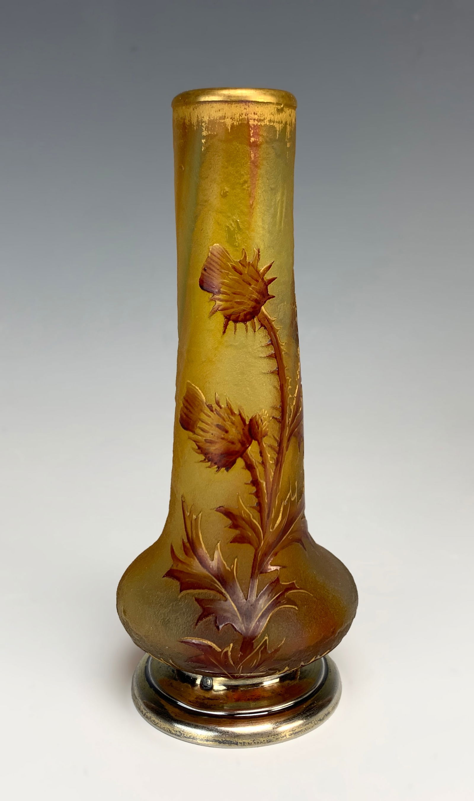 Daum Nancy "Thistle" Vase (1 of 3)