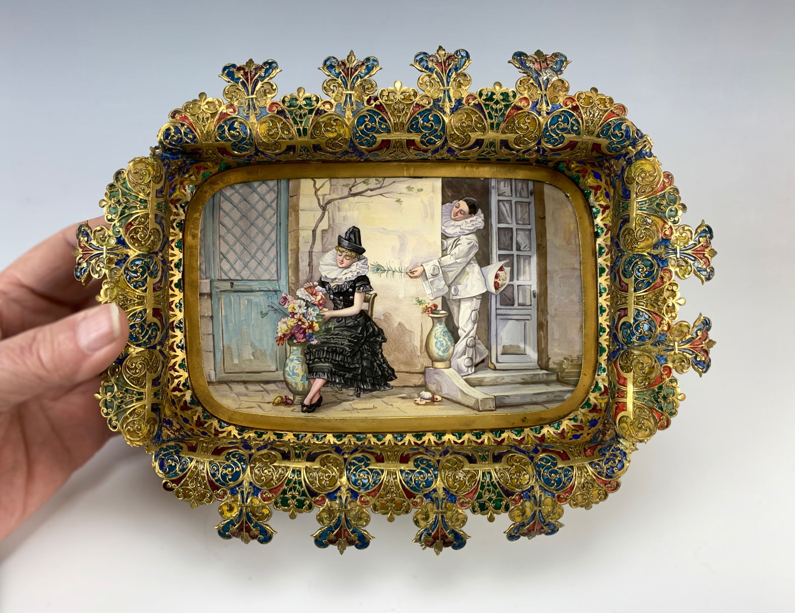 Plique a Jour Enamel Ptg & Gilt Bronze Bowl (1 of 7)