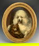 Adele de Laporte (1842-1870) "Poodle & Friend"