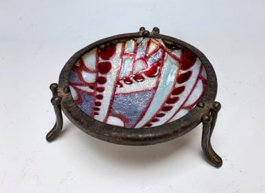 Camille Faure Art Deco Enamel Dish