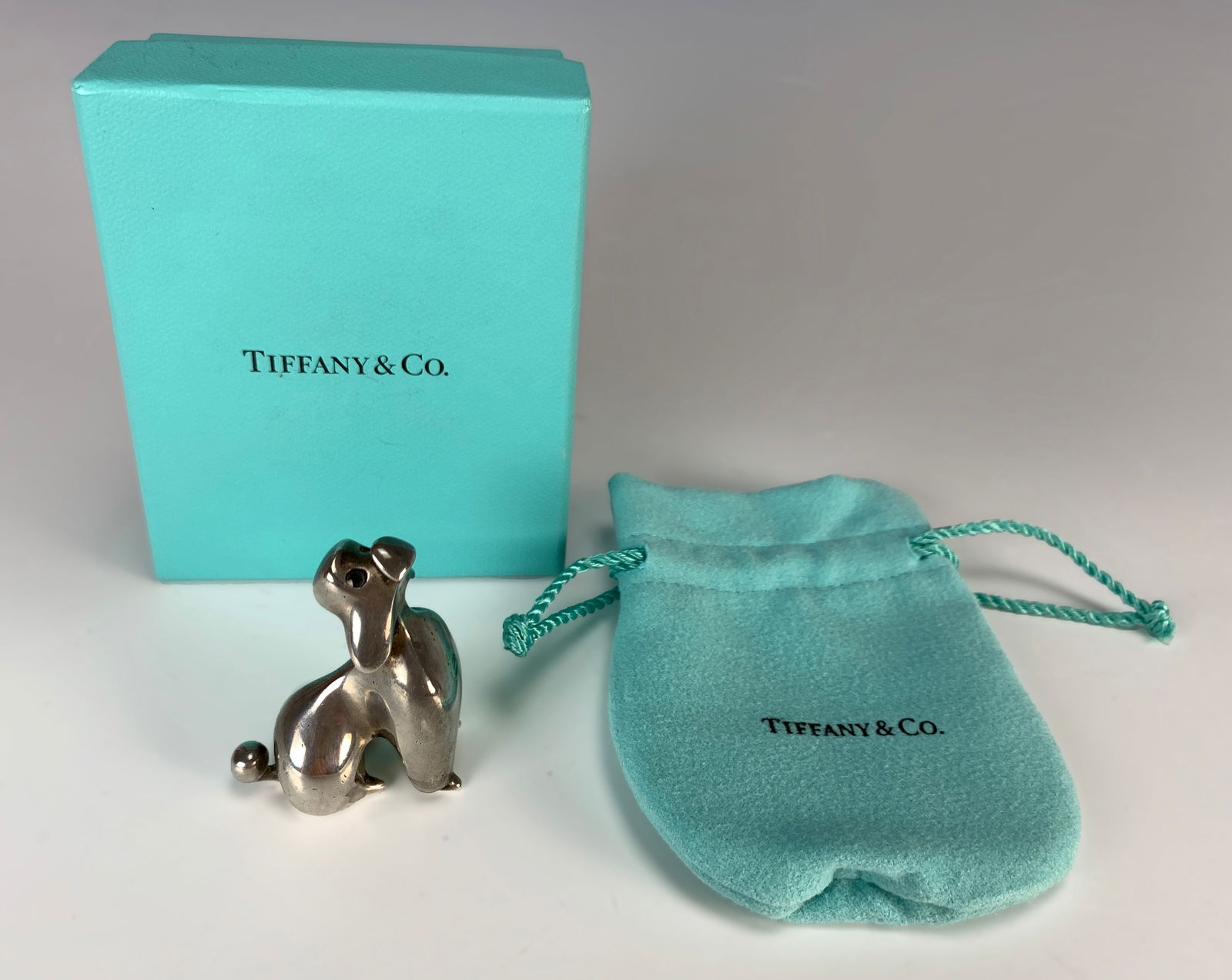 Tiffany & Co. Sterling Poodle Paperweight (1 of 4)