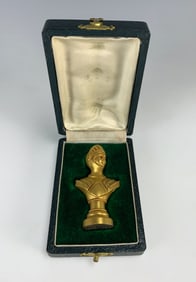 Gilt Bronze "Joan of Arc" Seal with Original Case