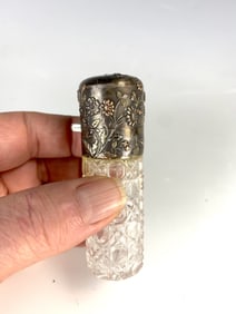 Cut Glass & Mixed Metal Victorian Scent Bottle