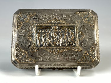 Continental Silver Mixed Metal Snuff Box