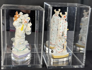 Pr Schwarzburger Werkstatte Porcelain Clowns sgd