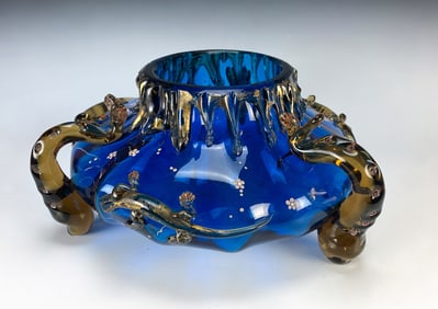 Auguste Jean (1830-1890) Art Glass Bowl