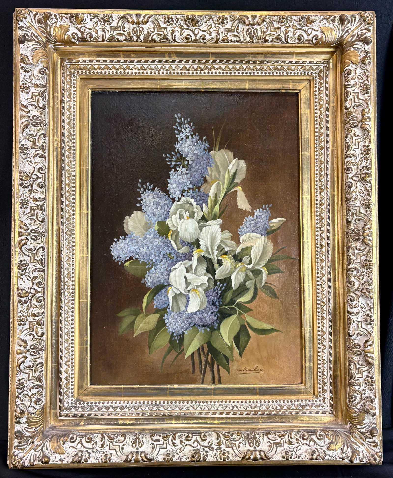 Antique Floral Still Life by Delecoeullerie (1 of 4)