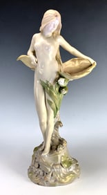 Ernst Wahliss Amphora Porcelain Waterlily Nude
