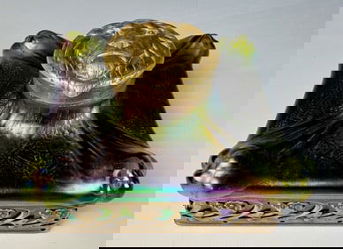 Fabulous Loetz Style Art Glass Inkwell