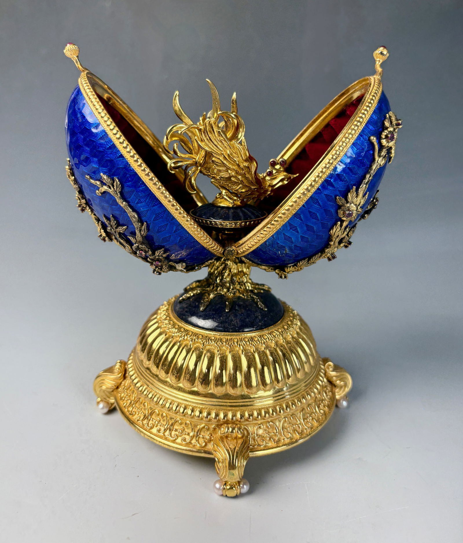 Faberge Sterling Silver Firebird Musical Egg FM (1 of 7)