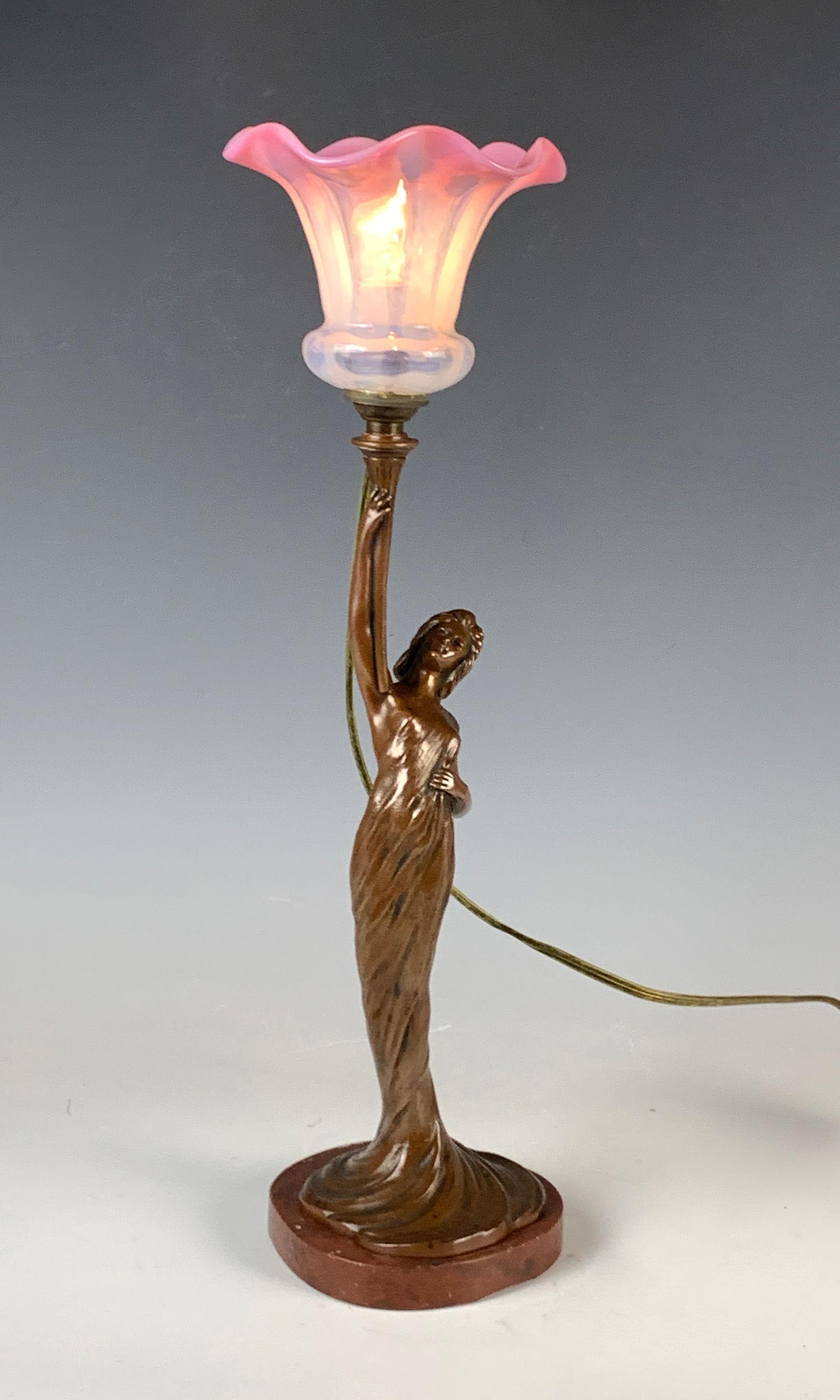 Francis Renaud (1877-1973) Bronze Nouveau Lamp (1 of 3)