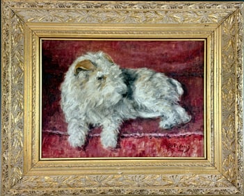 Frans Willem Erkelens "Terrier on Couch"