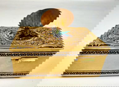 Gilt Bronze Singing Bird Box