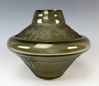 Muller Fres Art Deco "Spinning Top" Vase