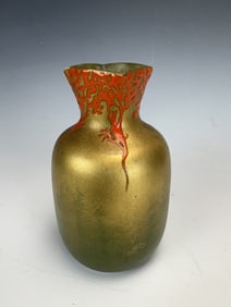 Rare Clement Massier Iridescent Vase