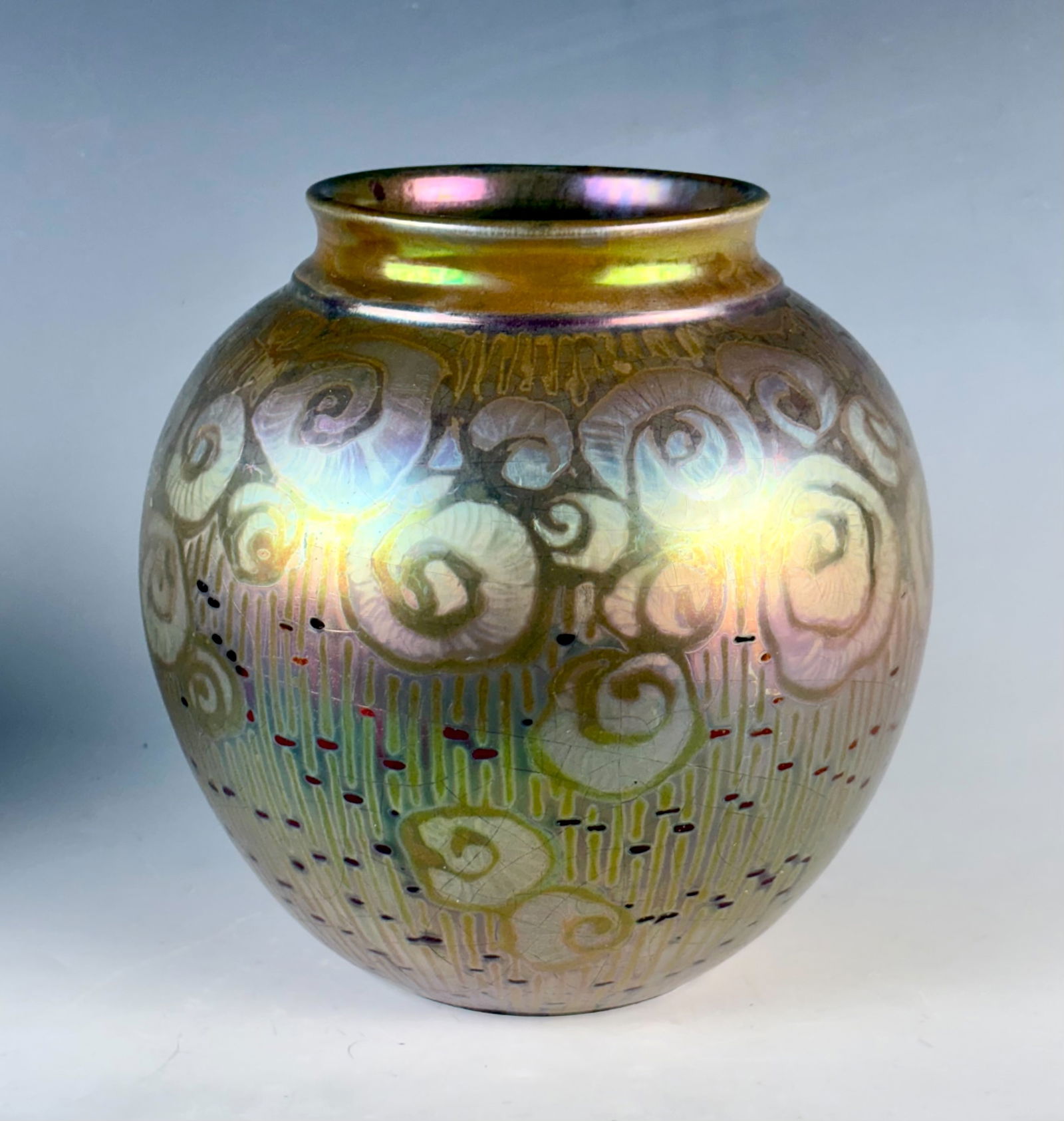 Clement Massier Iridescent Vase (1 of 4)