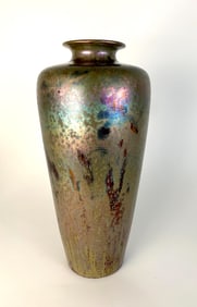 Exceptional Clement Massier Dragonfly Vase Sgd