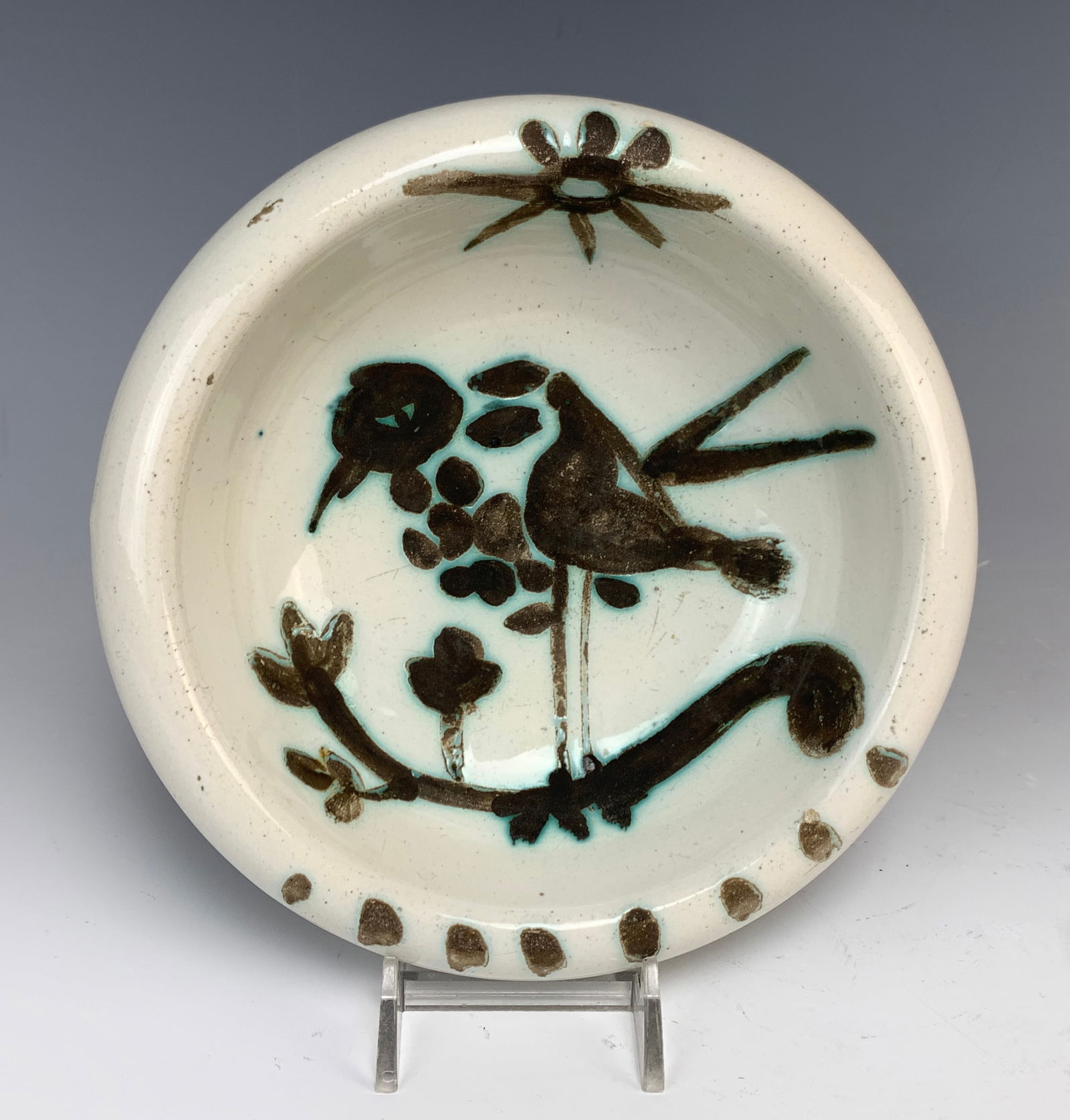 Pablo Picasso Ceramic "Oiseau au Soleil" Plate (1 of 3)